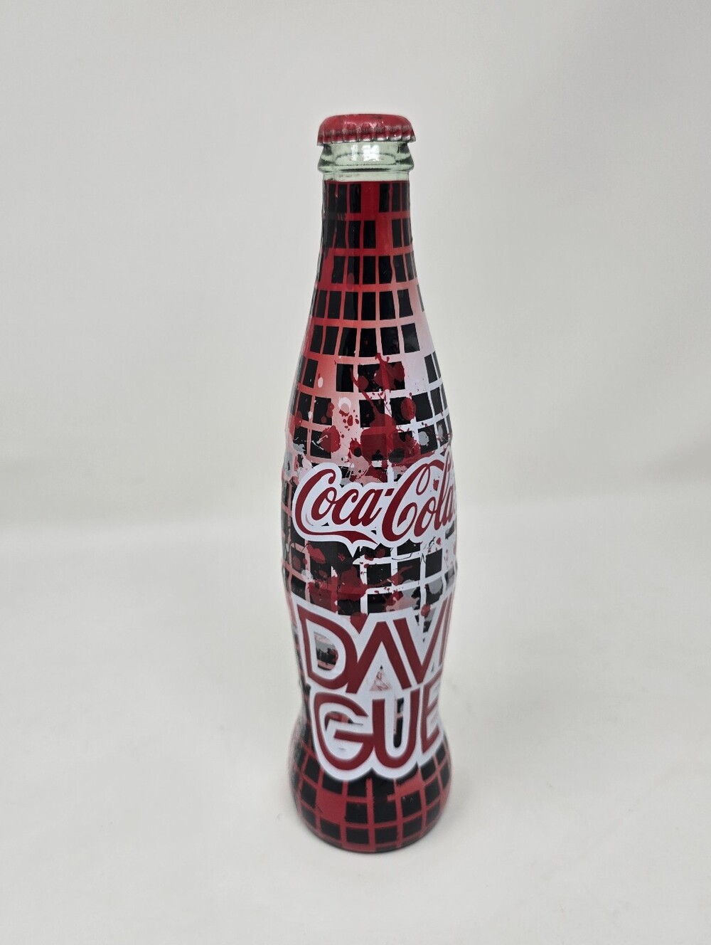Limited Edition David Guetta Coca Cola Glass Bottle Coke EDM Music 9.5" RARE